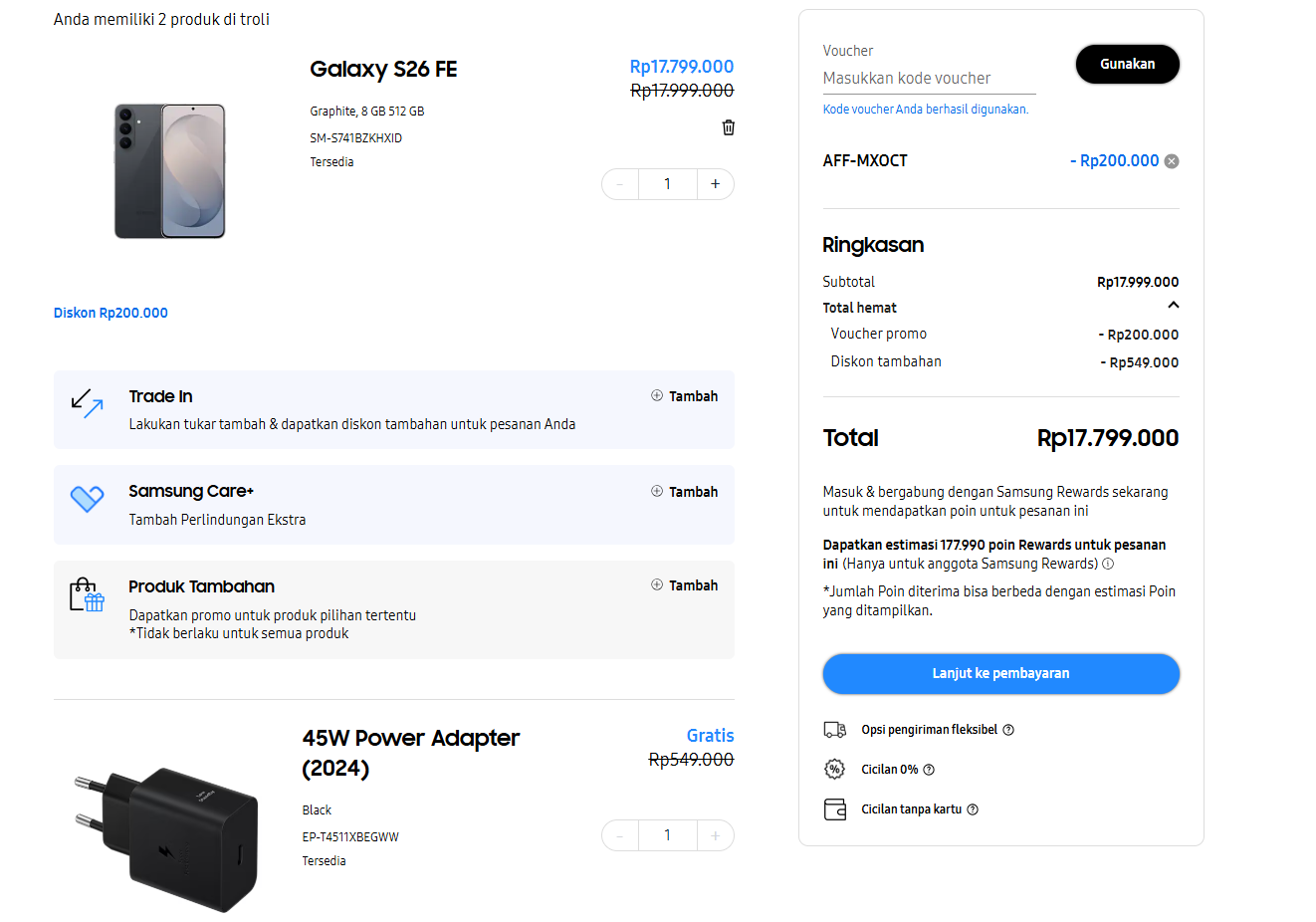 Code is working on checkout page