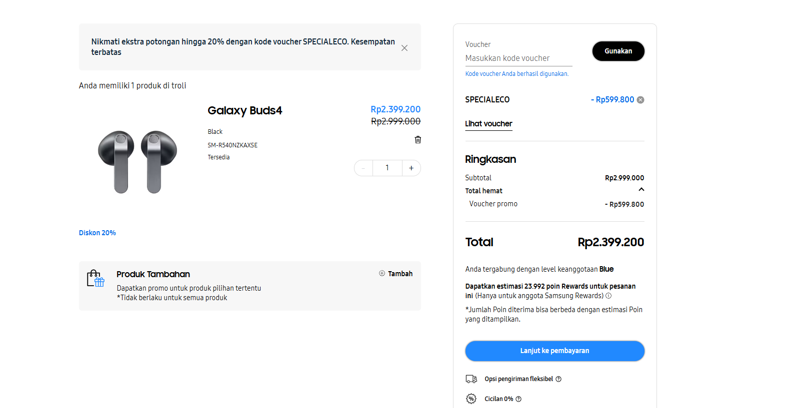 Code is working on checkout page