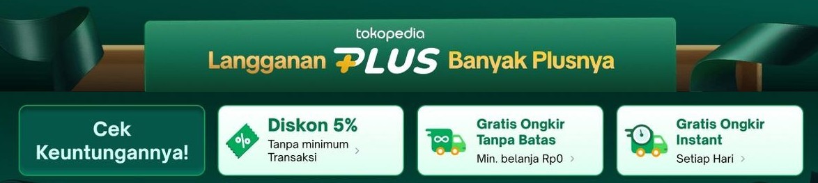 Keuntungan langganan PLUS yang disumber dari situs Tokopedia.