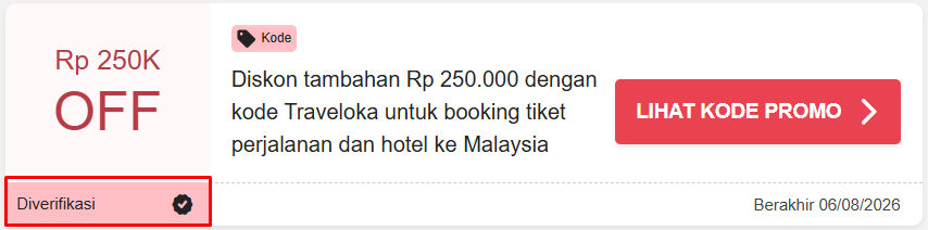 Label penawaran Diverifikasi CupoNation Indonesia